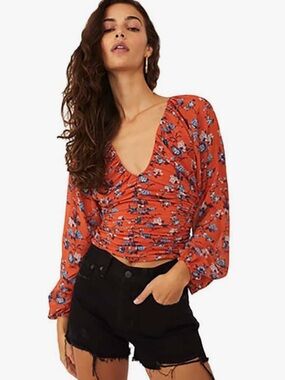 Free People Floral Blouse